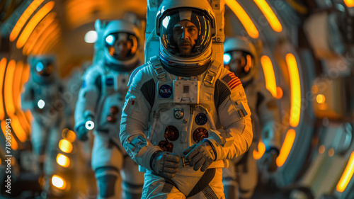 Astronauts Against Advanced Spaceship photo