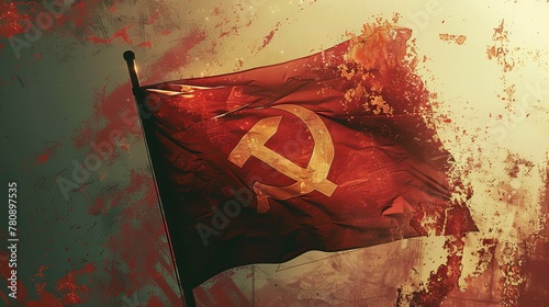 old communist flag photo