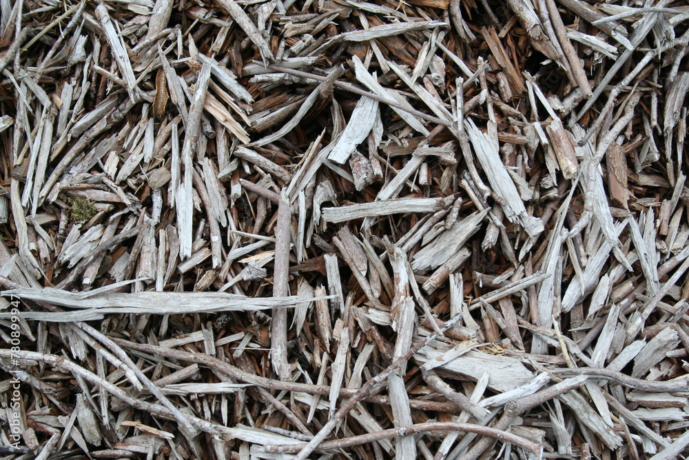 close up of a pile of gardening woodchips close up of a pile of gardening woodchips
