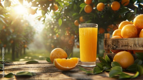 A Refreshing Glass of Orange Juice photo
