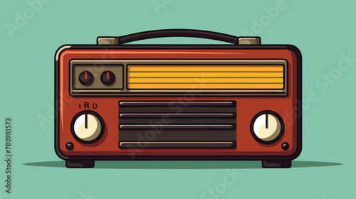 Antique radio stereo icon vector illustration graph