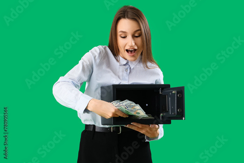 Beautiful young shocked wom...