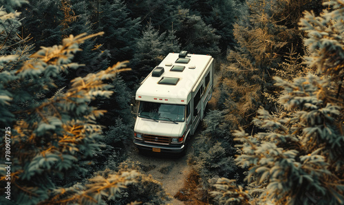 A motorhome parked in the n...