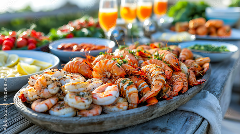 Delicious Seafood BBQ. Seafood Platter