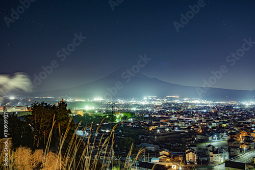 At Night with Mount Fuji in Fujinomiya city © toptop28