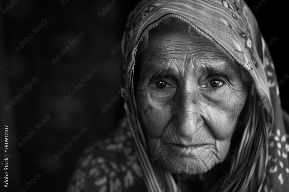 Portrait of an old Woman, Generative AI Portrait of an old Woman, Generative AI