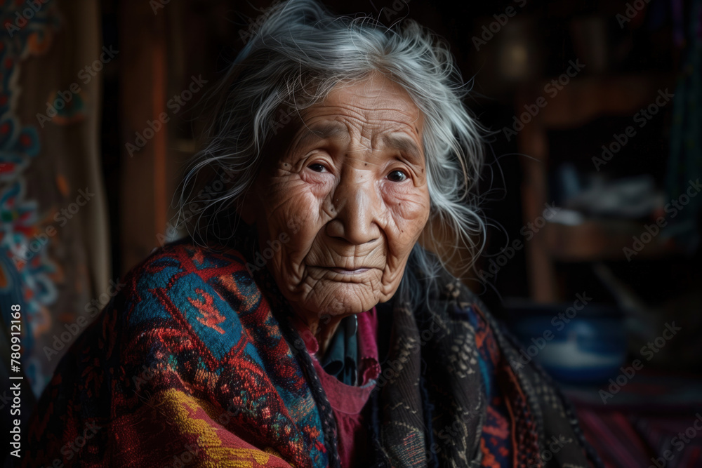 Portrait of an old Woman, Generative AI Portrait of an old Woman, Generative AI