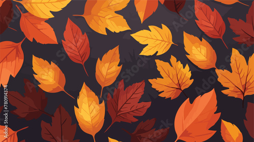 Autumn leaves pattern images vector background 2d f