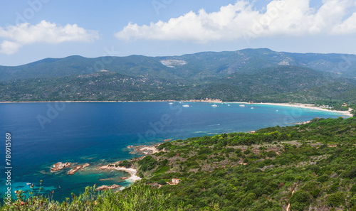 Cupabia beach. Coastal landscape of Corsica island
