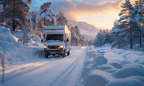 A motorhome parked in the n...