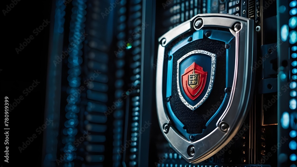 Cyber Shield Protection is a type of computer security, where a picture of a shield, emblem guards against online dangers.