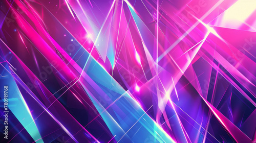 Vibrant abstract neon light background © Michael