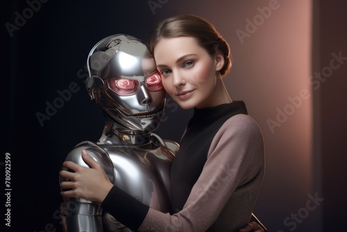 Futuristic love: cyborg relationships in the future, technology and emotion, envisioning a world of artificial intelligence, robotic companionship, and evolving dynamics of love in the digital age.