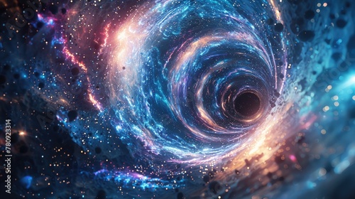 Interstellar Voyage Through a Captivating Cosmic Wormhole Awe Inspiring Adventure Into the Unknown Depths of the Universe