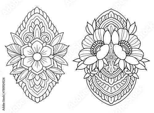 Mandala Paisley Pattern Decoration Tattoo Lace SVG Vector