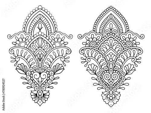 Mandala Paisley Pattern Decoration Tattoo Lace SVG Vector