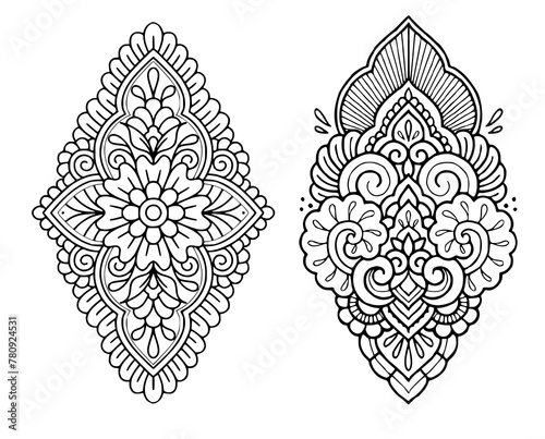 Mandala Paisley Pattern Decoration Tattoo Lace SVG Vector