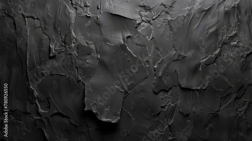 Abstract textured black surface with rough and cracked details