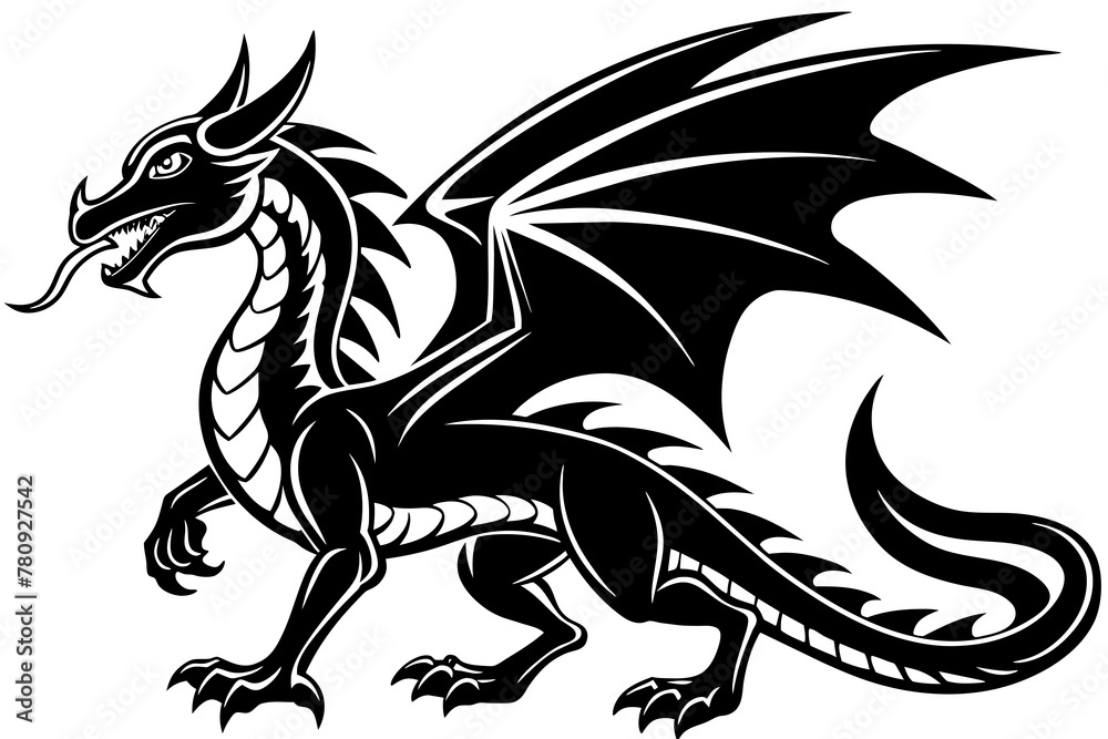 Fototapeta premium Dragon Vector Illustration