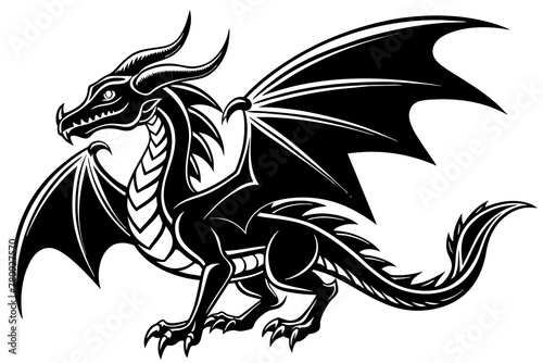 Wallpaper Mural Dragon  Vector Illustration Torontodigital.ca