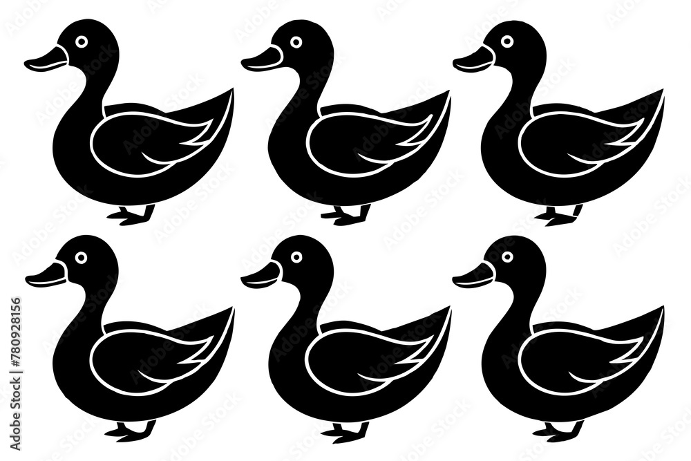 Obraz premium Duck icon vector illustration 