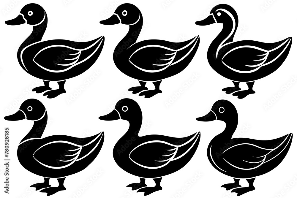 Fototapeta premium Duck icon vector illustration 