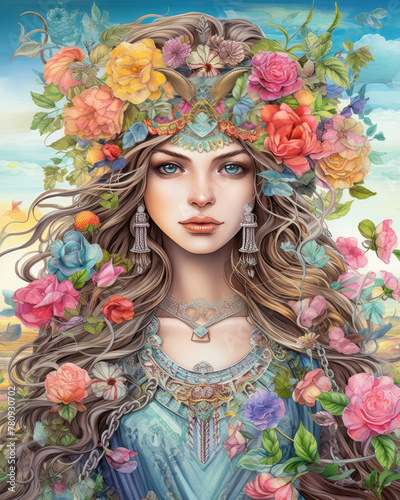 Virgo zodiac sign illustration for astrology, horoscope predictions, and zodiac content