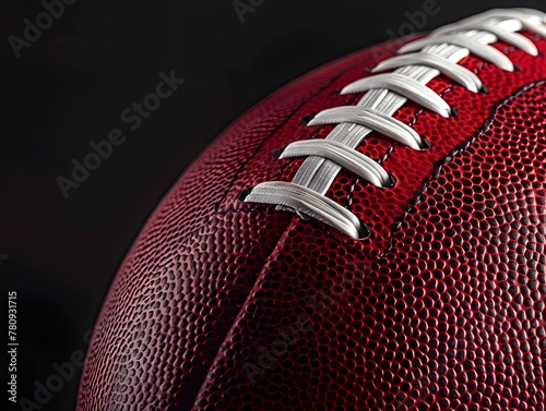 Close-Up Of American Football Ball Against solid Background © Valentin