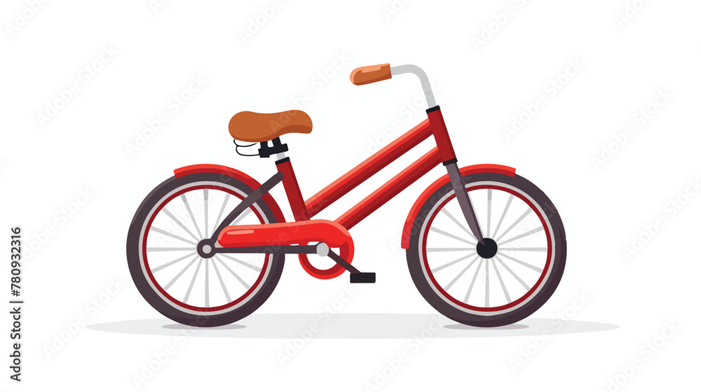 Bicycle icon vector image on white background 2d fl