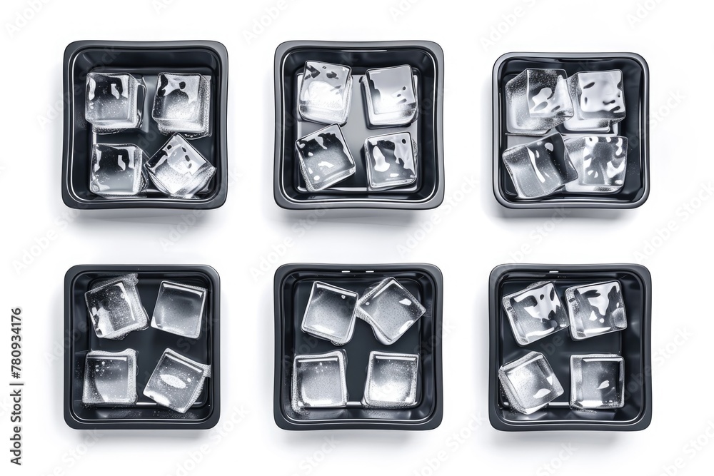 A group of ice cubes stacked on top of each other. Perfect for beverage and cooling concepts. A group of ice cubes stacked on top of each other. Perfect for beverage and cooling concepts.