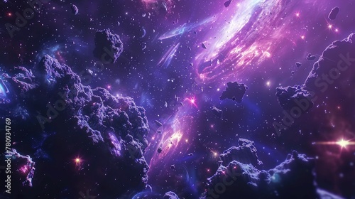 Captivating Cosmic Dreamscape A Mesmerizing Interstellar Tapestry of Luminous Celestial Phenomena photo
