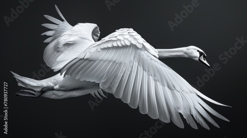 A majestic white bird soaring through the air. Perfect for nature and wildlife themes