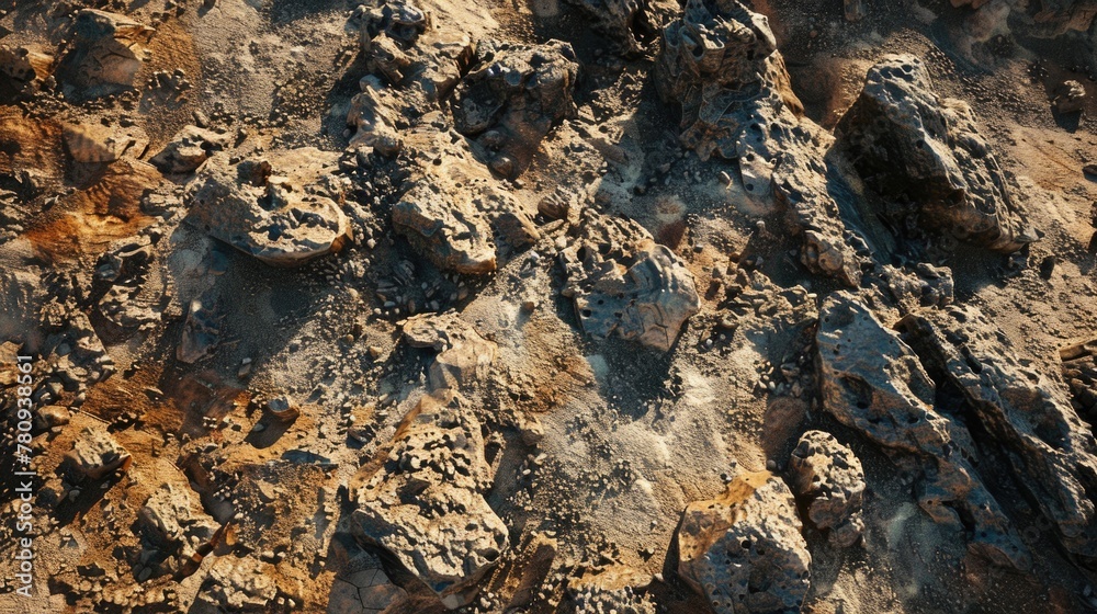 Obraz premium Detailed view of a rock face, suitable for geological presentations