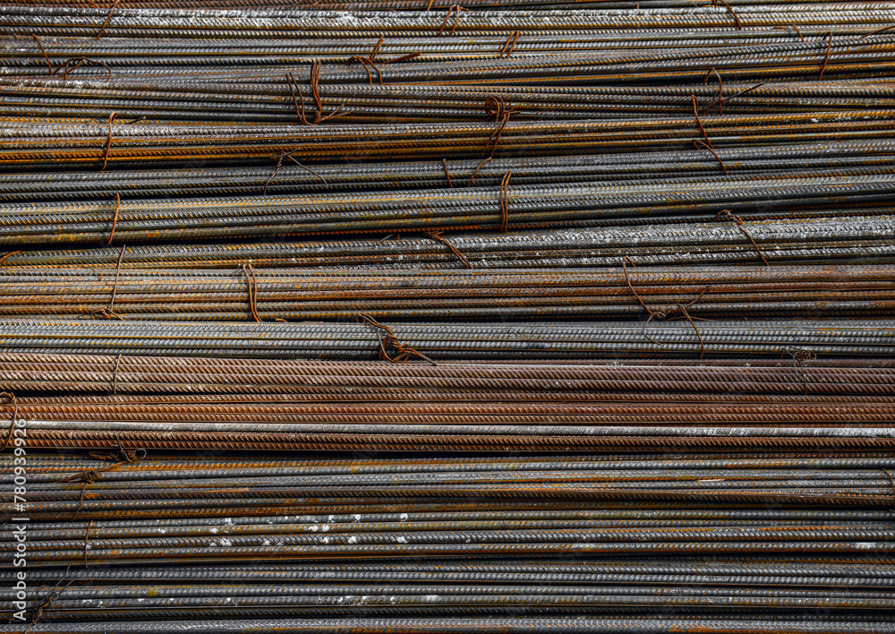 set of reinforced steel. metal, iron rusty background. Steel armature. Gray new metal fittings. The bars of reinforcement. set of reinforced steel. metal, iron rusty background. Steel armature. Gray new metal fittings. The bars of reinforcement.