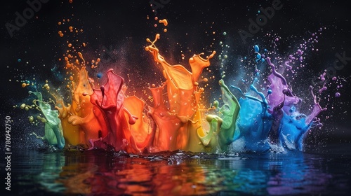 Captivating Color Splash Vortex of Dynamic Energy and Vivid Imagination