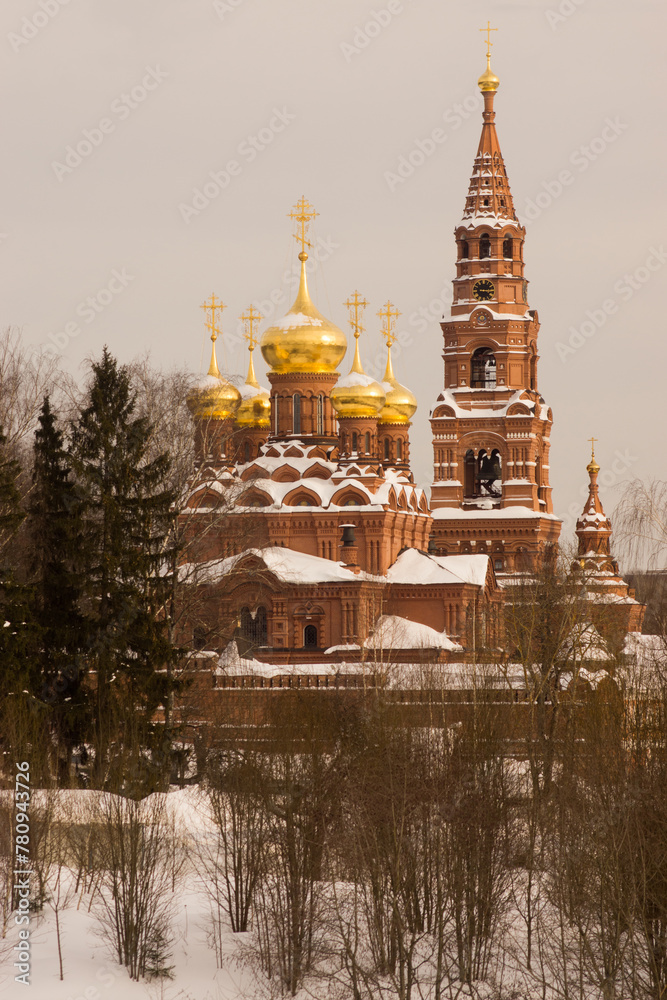 Naklejka premium View of Chernigovsky Skete in winter