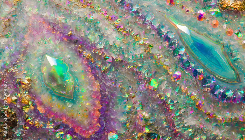 Vibrant Opal: Abstract Background of Nature's Gemstone Splendor