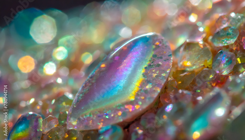 Vibrant Opal: Abstract Background of Nature's Gemstone Splendor