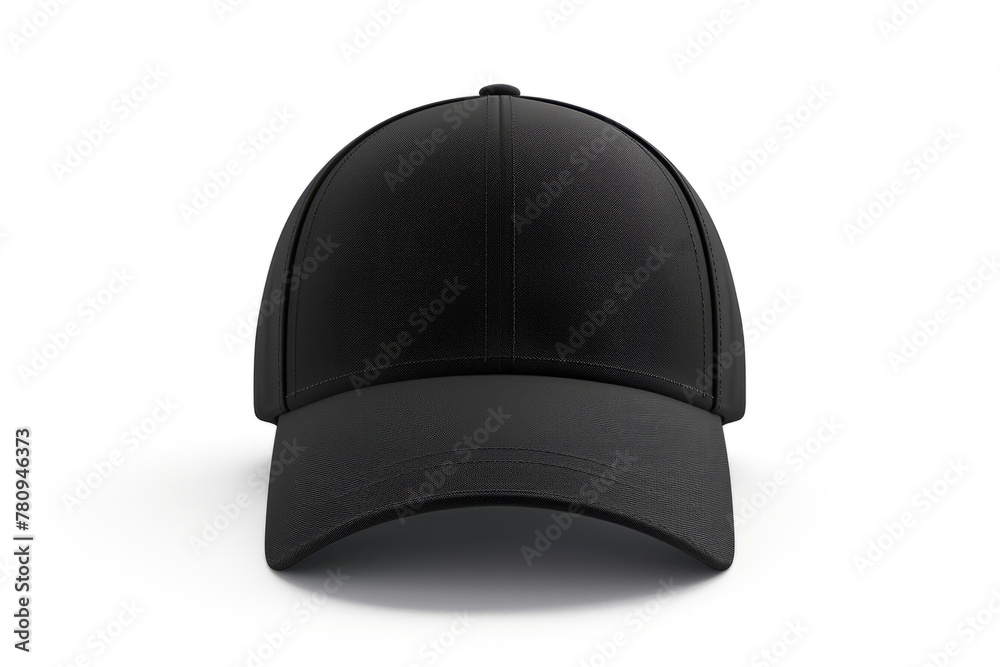 Black baseball cap isolated on a white background with space for a logo
Black baseball cap isolated on a white background with space for a logo