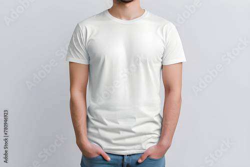 White t-shirt men mock-up