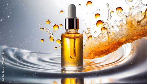 Glowing Elixir: Captivating Beauty and Refreshment in Liquid Bliss. Skin Care Serum. Cosmetic.