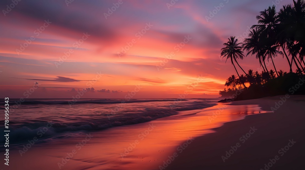 Beachside Evening Enchantment./n Beachside Evening Enchantment./n