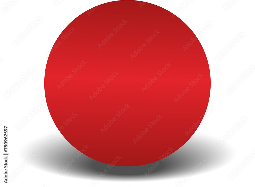 Red paper circle and shadow. Element for design Red paper circle and shadow. Element for design