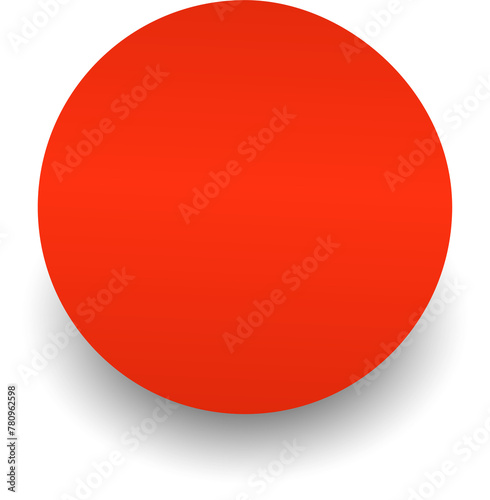 Free Download Red paper circle and shadow. Element for design - GFXLoad