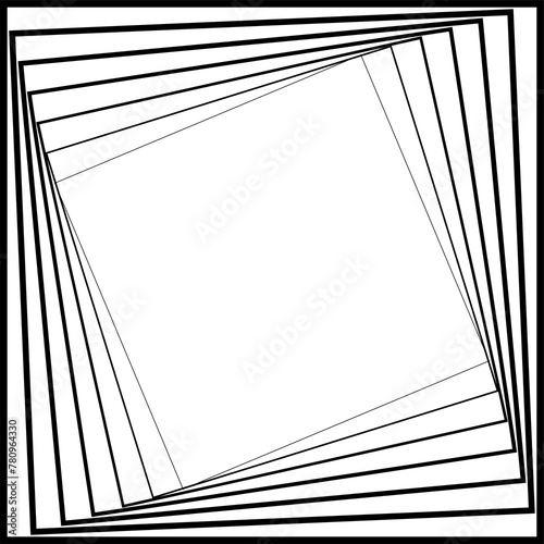 Square frame blend swirl line gradient. Technology elements