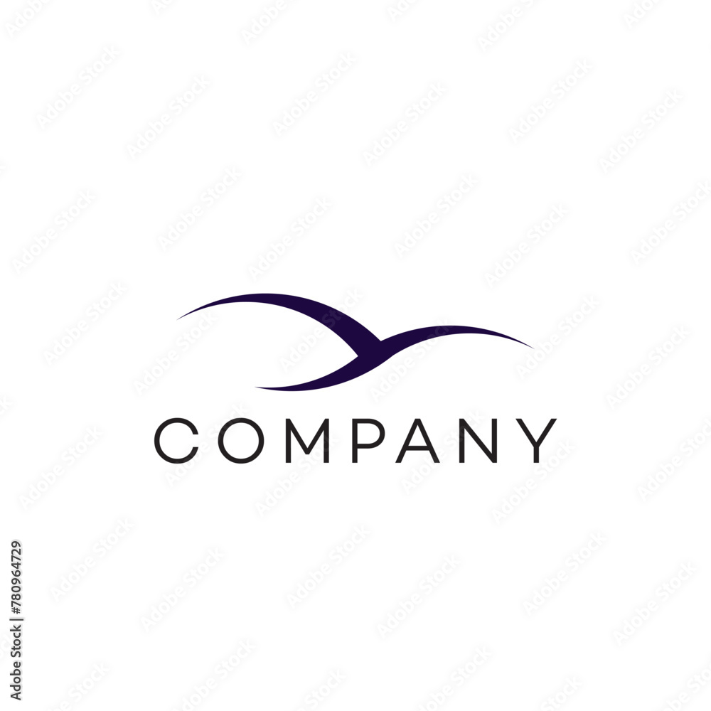 Fototapeta premium Bird flying abstract logo design business icon vector