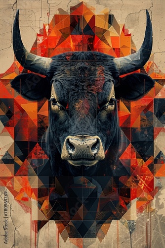 A bull's formidable strength serves as the inspiration for a unique geometric design.