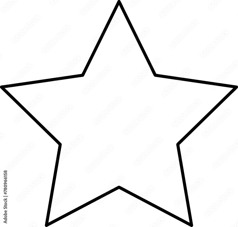 Fototapeta premium Star shape line. Geometric element