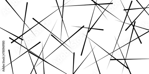 Rectangular pattern with random lines. Minimalistic chaotic background. Abstract black chaotic lines or seamless pattern. Random chaotic lines. Seamless monochrome texture. vector illustration.