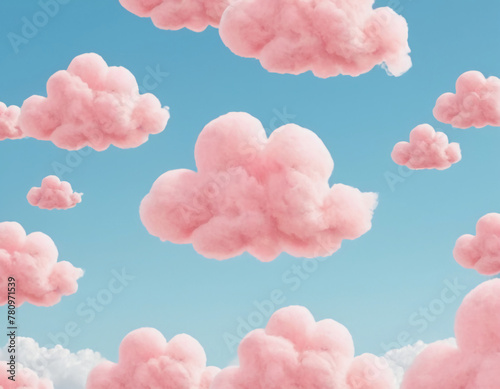 colorful clouds in the blue sky background art